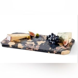 NEW Diane Von Furstenberg Neutral Marble Stone Serving Platter Charcuterie Board